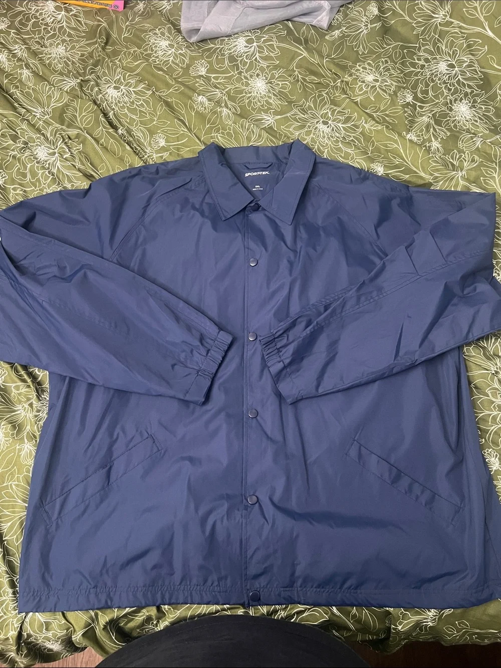 Sport-Tek Navy Lightweight Windbreaker Coach Jacket
